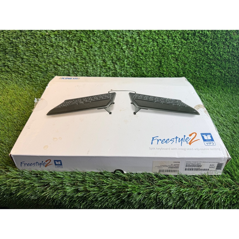 Kinesis Freestyle2 VIP3 Ergonomic Split Keyboard for Mac Black KB820HMBUS Wired